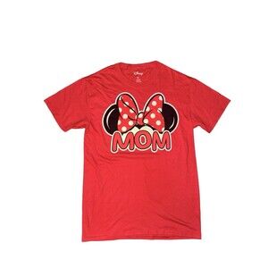 Disney Women's Red Minnie Mouse Mom T-Shirt Size Medium